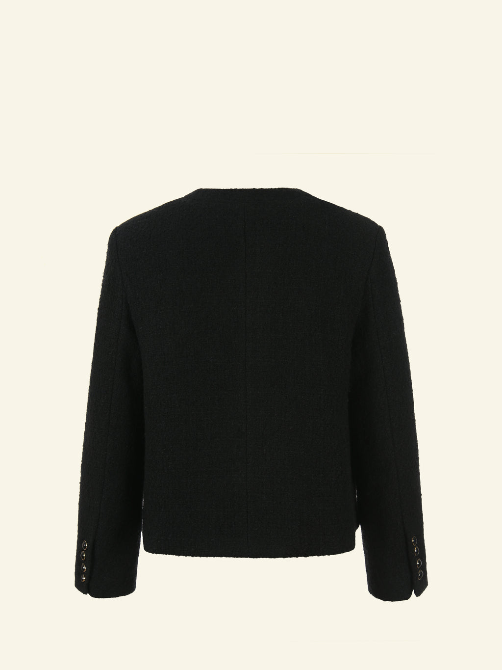 ジャケット AVANDRESS Ribbon Tweed Crop Jacket BLACK AVANDRESS