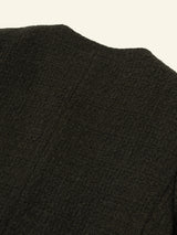 Bouclé Tweed Cropped Jacket - Hunter Green