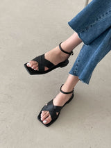 Cross Strap Flat Sandals