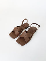 Cross Strap Flat Sandals