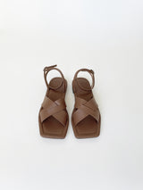 Cross Strap Flat Sandals