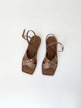 Cross Strap Flat Sandals
