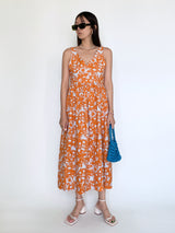 Orange Gia Midi Dress
