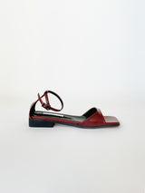 Minimal Ankle Strap Flat Sandals
