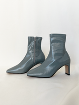Pointed Square Toe Mid Heel Boots