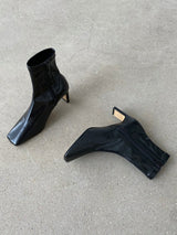 Pointed Square Toe Mid Heel Boots