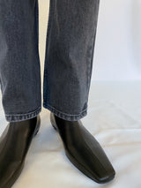 Pointy Square Toe Flat Boots
