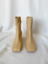 Square Toe Stretchy Ankle Boots
