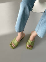 Wedge Heel Slide Sandals