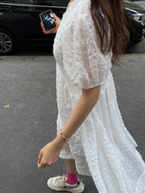 White Tessa Puff Dress