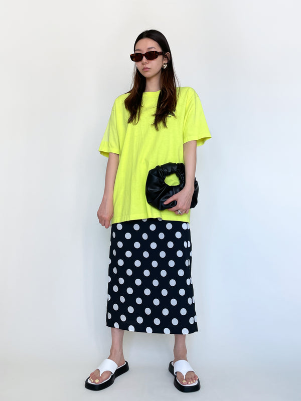 Black Polka-dot Midi Skirt