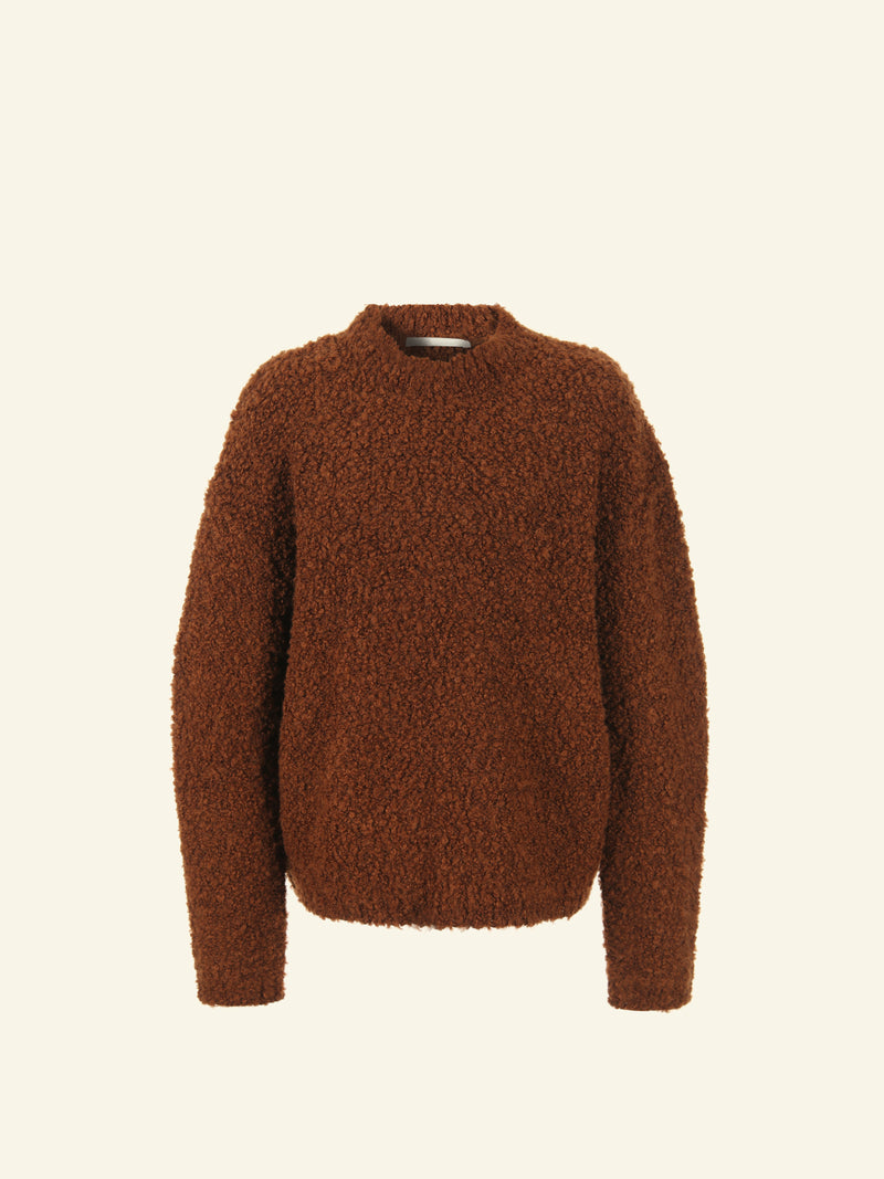 POPCORN Bouclé Sweater - Brown