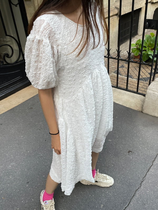 White Tessa Puff Dress